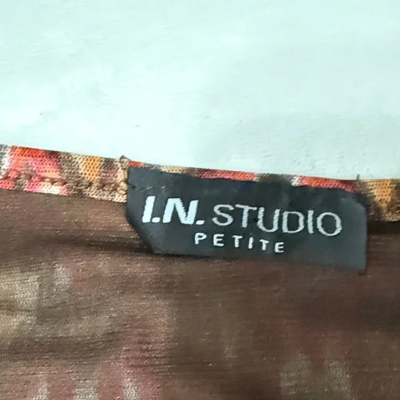 I.N. Studio Multicolor Abstract Blouse - Picture 2 of 5